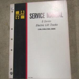 Hyster Electric Lift Truck/Forklift Service Manual