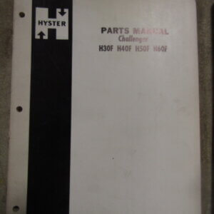 Hyster Challenger Parts Manual Forklift