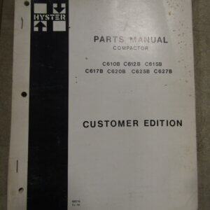 Hyster Compactor Parts Manual