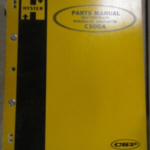 Hyster Self Propelled Pneumatic Compactor Parts Manual
