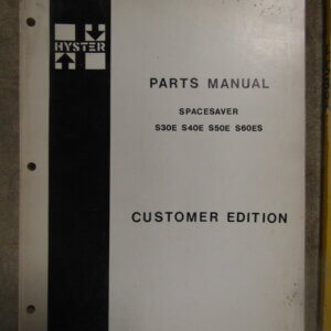 Hyster Spacesaver Forklift Parts Manual