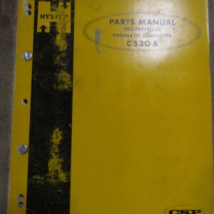 Hyster Self-Propelled Pneumatic Compactor Parts Manual