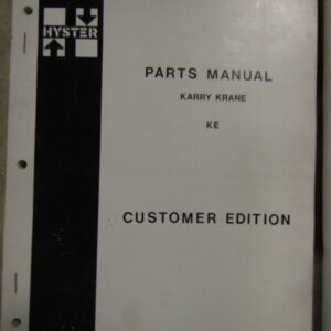 Hyster Karry Krane KE parts mannual