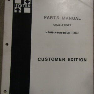 Hyster Challenger Forklift Parts Manual