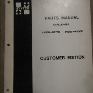 Hyster Challenger Forklift Parts Manual