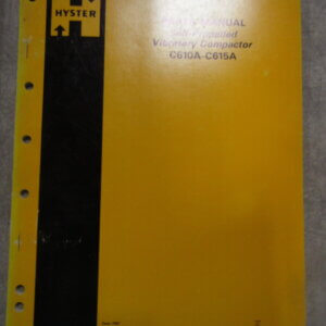 Hyster Self-Propelled Vibratory Compacter parts manual