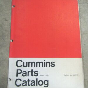 Cummins Parts Manual Engine used in Hancock Scraper