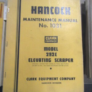 Hancock 292E Elevated Scraper Parts