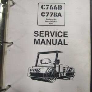 Hypac C766B C778A Compactor Service Manual Repair