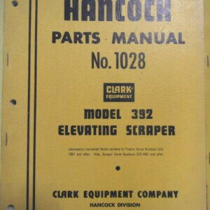 Hancock 392 Elevating Scraper Parts 1028