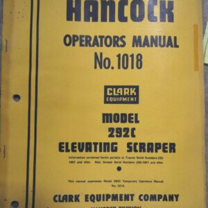 Hancock 292C Elevating Scraper Operator 1018