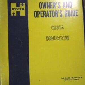 Hyster C530A Compactor Owner and Operator Manual