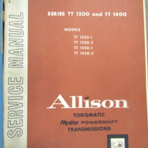 Allison TT4000 Series Powershift Transmission Service Repair Manual SA1209B