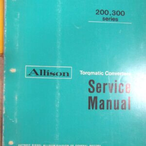 Allison CRT3321 and 3331 Series Transmissions Service Repair Detroit Diesel