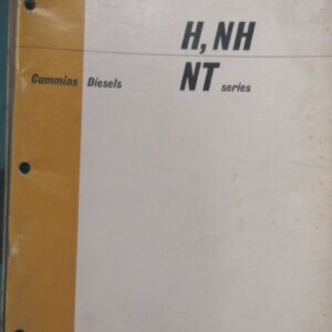 Cummins H NH NT Series Diesel Engine Operation and Maintenance Manual
