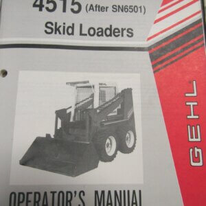 Gehl Skid Loaders Operators Manual
