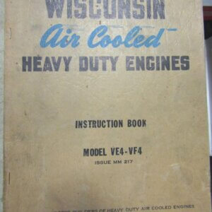 Wisconsin Air Cooled Heavy Duty Engines VE4VF4 Instruction Book