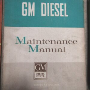 GM Diesel Series 53 Engines Maintenance and Overhaul Manual print 1960