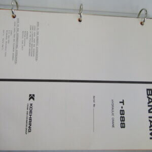 Koehring Bantam T888 Hydraulic Crane Parts Manual